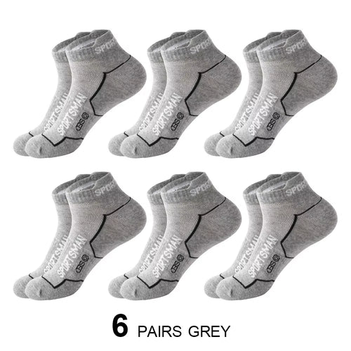 6 Pairs Socks Men'S Short Socks Sweat Absorbent and Odorous Basketball Socks Running Sports Socks Breathable Mesh Men'S Socks
