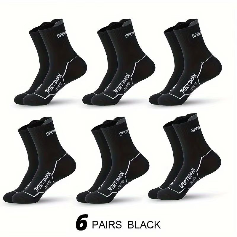 6 Pairs Socks Men'S Short Socks Sweat Absorbent and Odorous Basketball Socks Running Sports Socks Breathable Mesh Men'S Socks