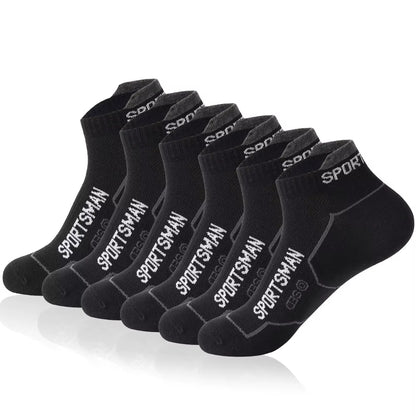 6 Pairs Socks Men'S Short Socks Sweat Absorbent and Odorous Basketball Socks Running Sports Socks Breathable Mesh Men'S Socks