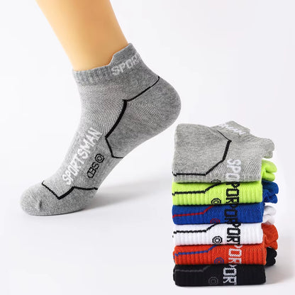 6 Pairs Socks Men'S Short Socks Sweat Absorbent and Odorous Basketball Socks Running Sports Socks Breathable Mesh Men'S Socks