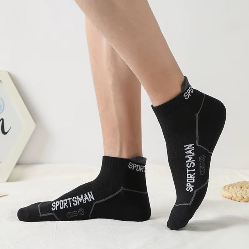 6 Pairs Socks Men'S Short Socks Sweat Absorbent and Odorous Basketball Socks Running Sports Socks Breathable Mesh Men'S Socks